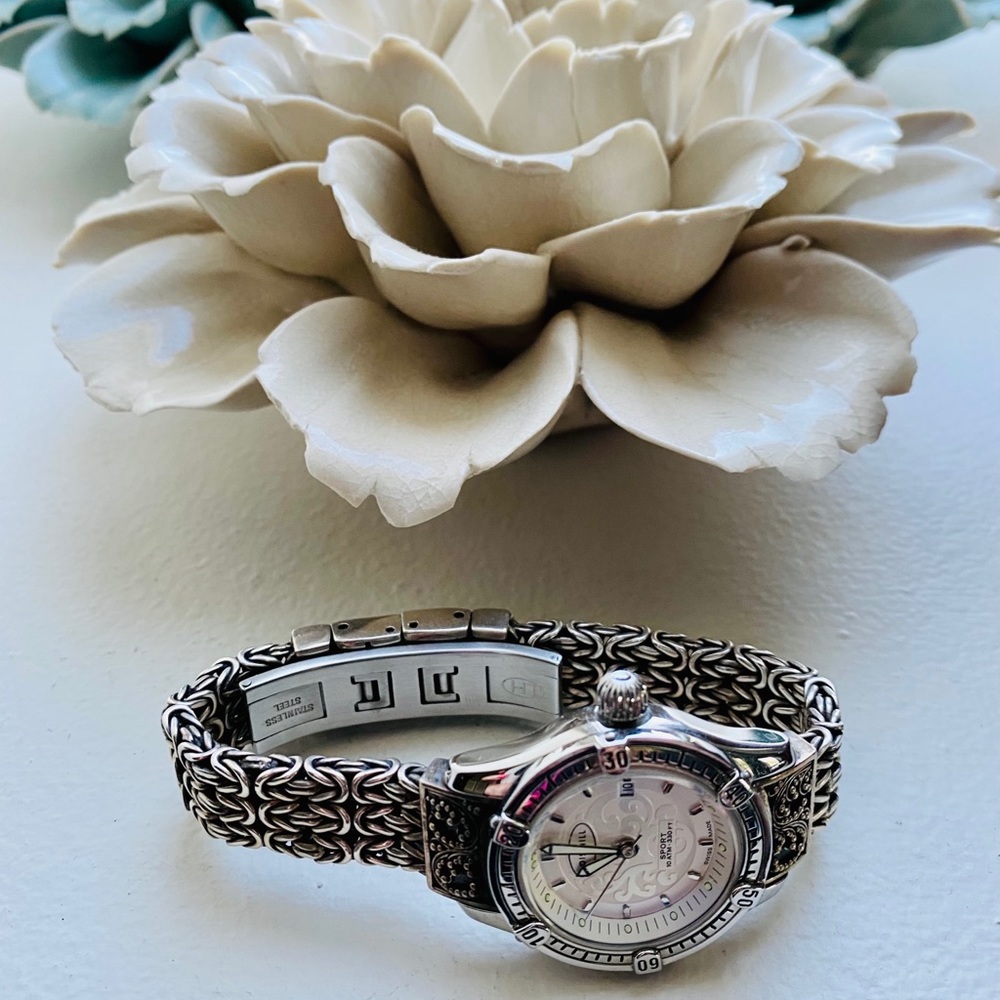 Lois Hill silver and steel bracelet watch - Picture 7 of 11